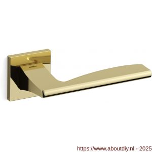 Mandelli1953 1031 Link deurkruk op rozet 50x50x6 mm messing gepolijst - A21009029 - afbeelding 1