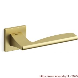 Mandelli1953 1031 Link deurkruk op rozet 50x50x6 mm mat messing - A21009027 - afbeelding 1