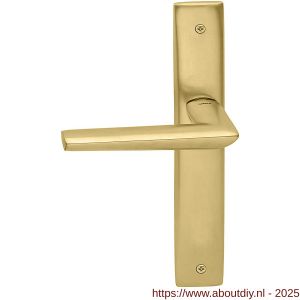 Mandelli1953 1080L blind Isi deurkruk gatdeel op langschild 240x40 mm blind linkswijzend mat messing - A21015373 - afbeelding 1