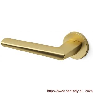 Mandelli1953 1081L Isi deurkruk gatdeel op rozet 51x6 mm linkswijzend mat messing - A21009637 - afbeelding 1