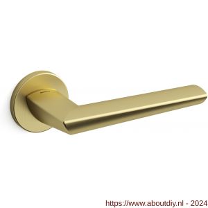 Mandelli1953 1081R Isi deurkruk gatdeel op rozet 51x6 mm rechtswijzend mat messing - A21009638 - afbeelding 1