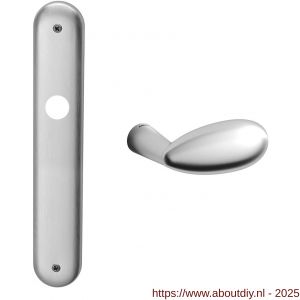 Mandelli1953 1090 WC55/8 Led deurkruk op langschild 238x40 mm WC55/8 mat chroom - A21014355 - afbeelding 1
