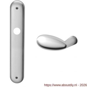 Mandelli1953 1090L blind Led deurkruk gatdeel op langschild 238x40 mm blind linkswijzend mat chroom - A21016085 - afbeelding 1