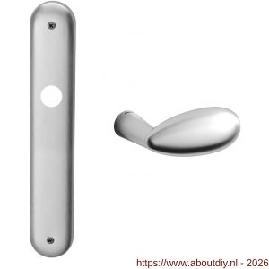 Mandelli1953 1090R PC85 Led deurkruk gatdeel op langschild 238x40 mm PC85 rechtswijzend mat chroom - A21016097 - afbeelding 1