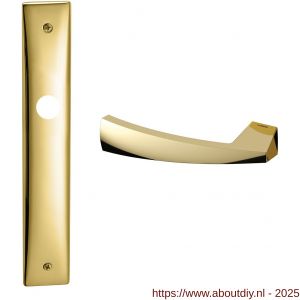Mandelli1953 1130L PC72 Mitos deurkruk gatdeel linkswijzend op langschild PC72 messing gepolijst - A21018743 - afbeelding 1