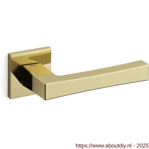 Mandelli1953 1161 Telis deurkruk op rozet 50x50x6 mm messing gepolijst - A21009055 - afbeelding 1