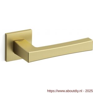 Mandelli1953 1161 Telis deurkruk op rozet 50x50x6 mm mat messing - A21009054 - afbeelding 1