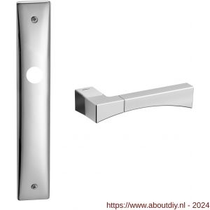 Mandelli1953 1170R PC55 Life deurkruk gatdeel rechtswijzend op langschild 240x40 mm PC55 chroom-mat chroom - A21012116 - afbeelding 1