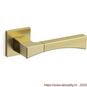 Mandelli1953 1171 Life deurkruk op rozet 50x50x6 mm mat messing-messing gepolijst - A21009059 - afbeelding 1