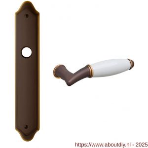 Mandelli1953 1200 WC57/5 Melody deurkruk op langschild WC57/5 mat brons - A21018868 - afbeelding 1