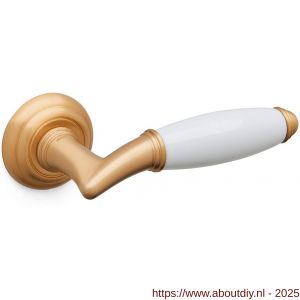 Mandelli1953 1201 Melody deurkruk op rozet 51x12 mm mat messing - A21014488 - afbeelding 1