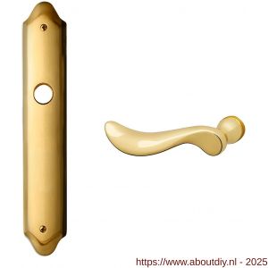 Mandelli1953 1210L Norma deurkruk gatdeel linkswijzend op langschild blind messing gepolijst - A21019053 - afbeelding 1