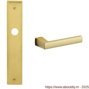 Mandelli1953 1290 WC63/8 Fan deurkruk op langschild 240x40 mm WC63/8 mat messing - A21014737 - afbeelding 1