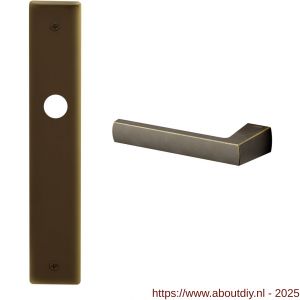 Mandelli1953 1290L BB56 Fan deurkruk gatdeel linkswijzend op langschild 240x40 mm BB56 imperial brons - A21015736 - afbeelding 1