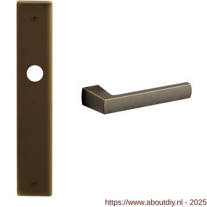 Mandelli1953 1290R BB56 Fan deurkruk gatdeel rechtswijzend op langschild 240x40 mm BB56 imperial brons - A21015743 - afbeelding 1