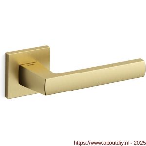 Mandelli1953 1291 Fan deurkruk op rozet 50x50x6 mm mat messing - A21009066 - afbeelding 1