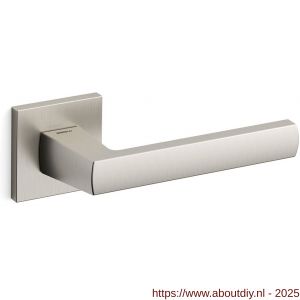 Mandelli1953 1291R Fan deurkruk gatdeel op rozet 50x50x6 mm rechtswijzend mat nikkel - A21009695 - afbeelding 1
