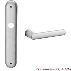 Mandelli1953 1300R Zante deurkruk gatdeel rechtswijzend op langschild 238x40 mm blind mat chroom - A21016134 - afbeelding 1