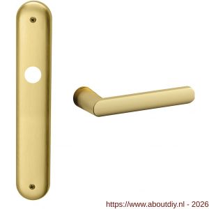 Mandelli1953 1300R blind Zante deurkruk gatdeel op langschild 238x40 mm blind rechtswijzend mat messing - A21015464 - afbeelding 1