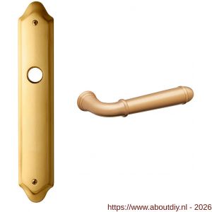 Mandelli1953 1340 WC63/8 Hartu deurkruk op langschild 260x47 mm WC63/8 mat messing - A21014787 - afbeelding 1