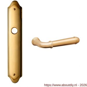 Mandelli1953 1340R PC92 Hartu deurkruk gatdeel op langschild 260x47 mm PC92 rechtswijzend messing gepolijst - A21015568 - afbeelding 1