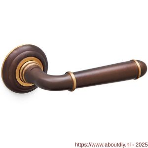 Mandelli1953 1341R Hartù deurkruk gatdeel op rozet 51x12 mm rechtswijzend mat brons - A21015246 - afbeelding 1