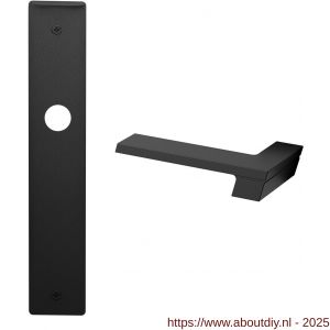 Mandelli1953 1370L PC85 Jet deurkruk gatdeel linkswijzend op langschild 240x40 mm PC85 mat zwart - A21015754 - afbeelding 1