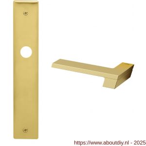 Mandelli1953 1370L PC85 Jet deurkruk gatdeel op langschild 240x40 mm PC85 linkswijzend mat messing - A21015392 - afbeelding 1