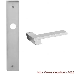 Mandelli1953 1370R BB56 Jet deurkruk gatdeel op langschild 240x40 mm BB56 rechtswijzend mat chroom - A21016065 - afbeelding 1