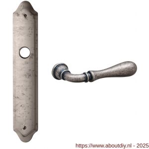 Mandelli1953 1420 WC57/5 Gou deurkruk op langschild 260x47 mm WC57/5 antiek chroom - A21014166 - afbeelding 1