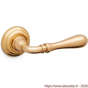 Mandelli1953 1421 Gou deurkruk op rozet 51x12 mm messing gepolijst - A21014493 - afbeelding 1