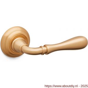 Mandelli1953 1421 Gou deurkruk op rozet 51x12 mm mat messing - A21014486 - afbeelding 1