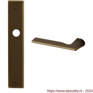 Mandelli1953 1460L BB72 Kiri deurkruk gatdeel linkswijzend op langschild 240x40 mm BB72 mat brons - A21016233 - afbeelding 1