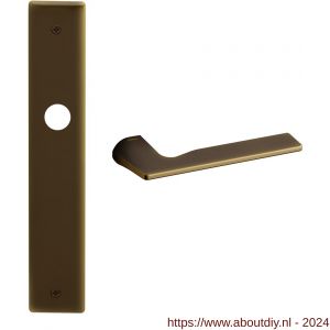 Mandelli1953 1460R Kiri deurkruk gatdeel rechtswijzend op langschild 240x40 mm blind mat brons - A21016238 - afbeelding 1
