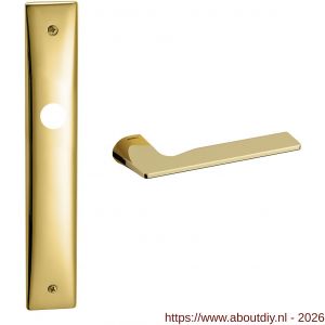 Mandelli1953 1460R PC55 Kiri deurkruk gatdeel op langschild 240x40 mm PC55 rechtswijzend messing gepolijst - A21015579 - afbeelding 1