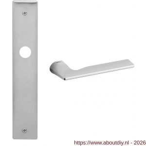 Mandelli1953 1460R PC85 Kiri deurkruk gatdeel op langschild 240x40 mm PC85 rechtswijzend mat chroom - A21016083 - afbeelding 1
