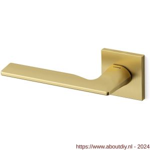 Mandelli1953 1461L Kiri deurkruk gatdeel op rozet 50x50x6 mm linkswijzend mat messing - A21009714 - afbeelding 1