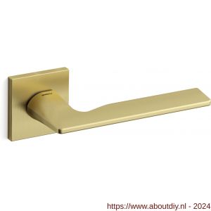 Mandelli1953 1461R Kiri deurkruk gatdeel op rozet 50x50x6 mm rechtswijzend mat messing - A21009715 - afbeelding 1
