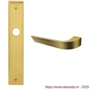 Mandelli1953 1500L BB56 Nuria deurkruk gatdeel op langschild 240x40 mm BB56 linkswijzend mat messing - A21015430 - afbeelding 1