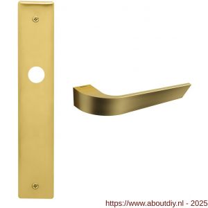 Mandelli1953 1500R BB56 Nuria deurkruk gatdeel op langschild 240x40 mm BB56 rechtswijzend mat messing - A21015437 - afbeelding 1