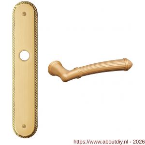 Mandelli1953 1510 BB56 Aurora deurkruk op langschild 259x48 mm BB56 mat messing-messing gepolijst - A21014864 - afbeelding 1