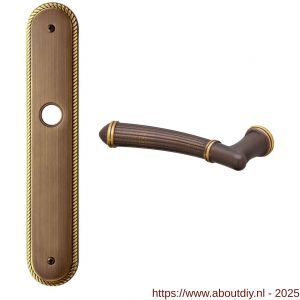 Mandelli1953 1510L BB72 Aurora deurkruk gatdeel linkswijzend op langschild 259x48 mm BB72 mat brons - A21016192 - afbeelding 1