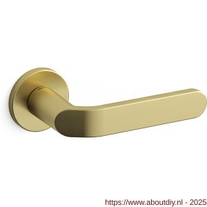 Mandelli1953 1611 Callas deurkruk op rozet 51x6 mm mat messing - A21009095 - afbeelding 1