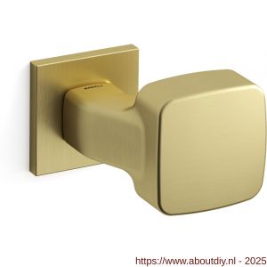 Mandelli1953 1621 Carré deurkruk op rozet 50x50x6 mm mat messing - A21009099 - afbeelding 1