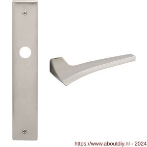 Mandelli1953 1630R BB56 Astrid deurkruk gatdeel rechtswijzend op langschild 240x40 mm BB56 mat nikkel - A21016301 - afbeelding 1