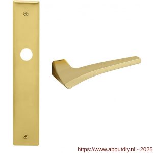 Mandelli1953 1630R PC85 Astrid deurkruk gatdeel op langschild 240x40 mm PC85 rechtswijzend mat messing - A21015329 - afbeelding 1
