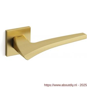 Mandelli1953 1631 Astrid deurkruk op rozet 50x50x6 mm mat messing - A21009104 - afbeelding 1