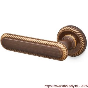 Mandelli1953 1641L Coco deurkruk gatdeel op rozet 51x10 mm linkswijzend brons - A21015229 - afbeelding 1