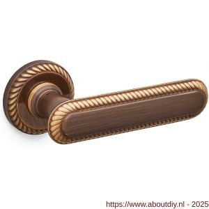 Mandelli1953 1641R Coco deurkruk gatdeel op rozet 51x10 mm rechtswijzend brons - A21015230 - afbeelding 1