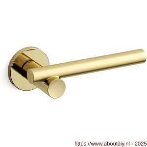 Mandelli1953 1671 Bilbao deurkruk op rozet 51x6 mm messing gepolijst-mat messing - A21009111 - afbeelding 1